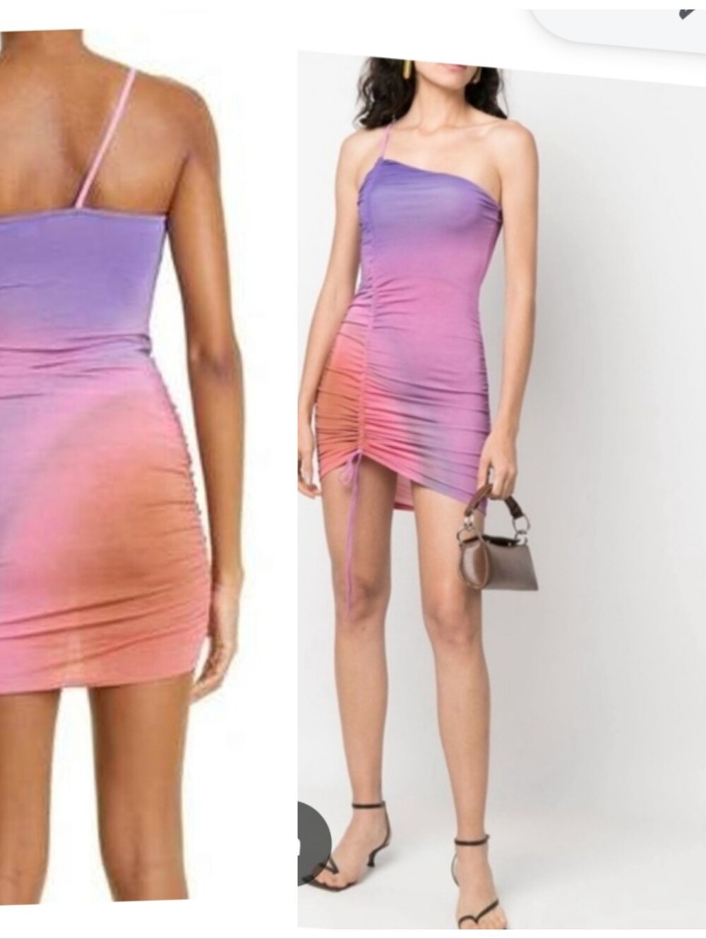 Nwot Paloma Wool Valie Gradient Print Water Color Ombre One Strap Dress S